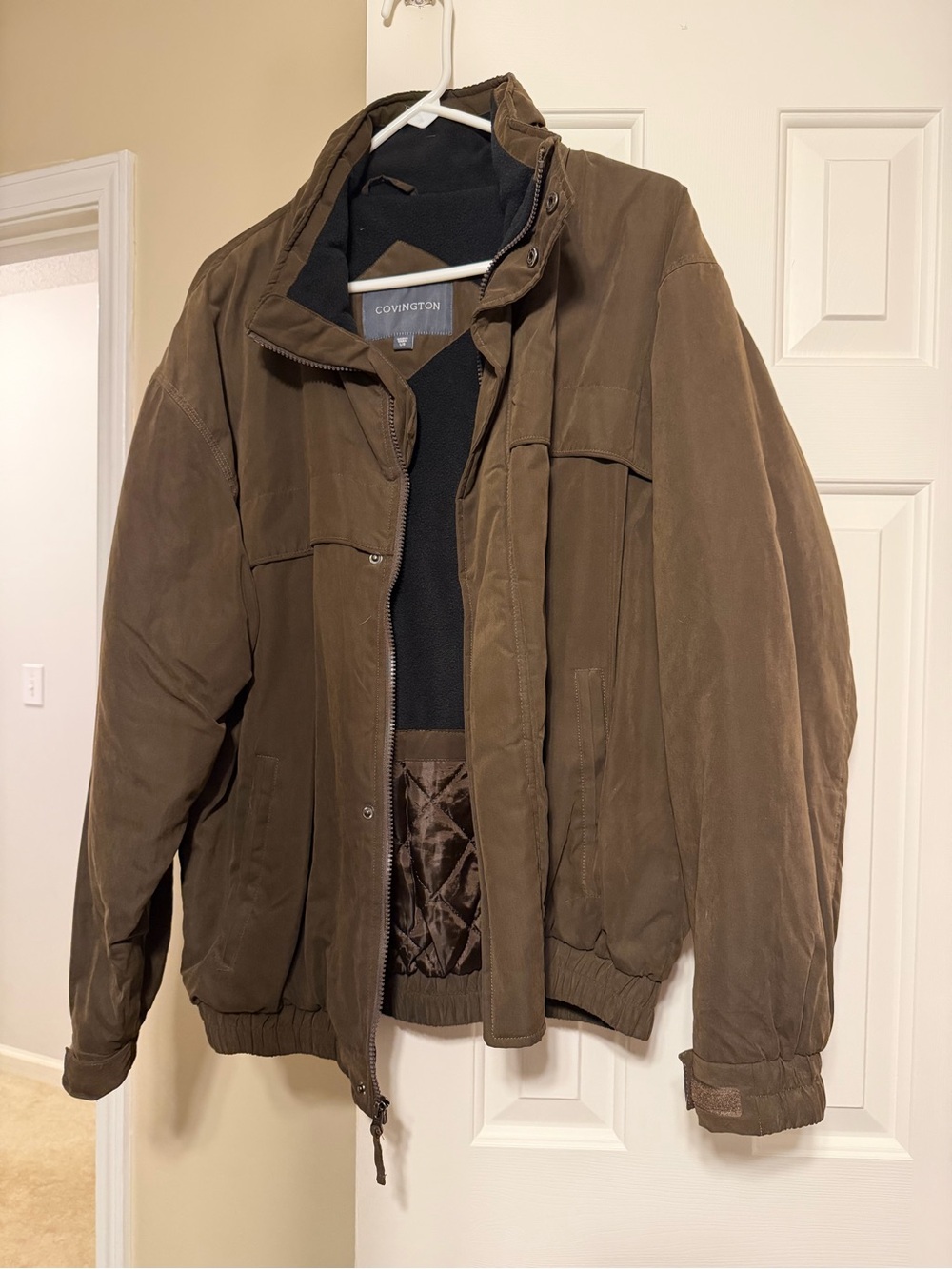 Covington Men's Brown Bomber-Style Jacket